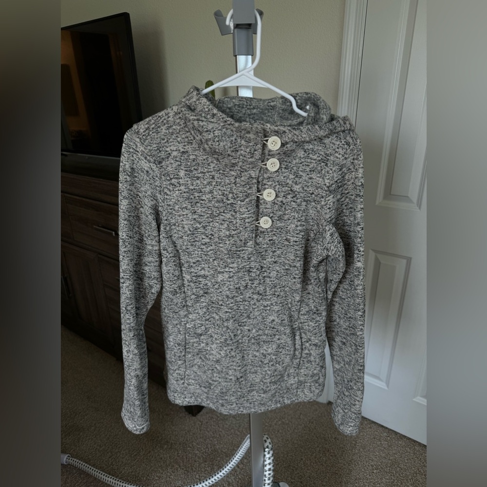 Columbia gray mark fleece pullover hoodie medium